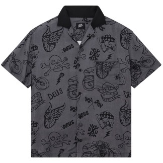DEUS EX MACHINA CAMISA MANGA CORTA DOODLE SS SHIRT BLACK FRONT