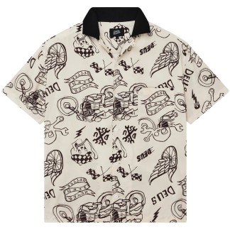 DEUS EX MACHINA CAMISA MANGA CORTA DOODLE SS SHIRT IVORY FRONT