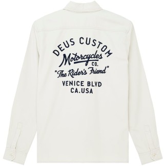 DEUS EX MACHINA CAMISA NOMAD SHIRT DIRTY WHITE BACK