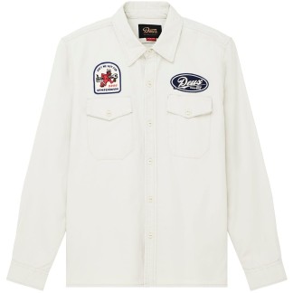 DEUS EX MACHINA CAMISA NOMAD SHIRT DIRTY WHITE FRONT