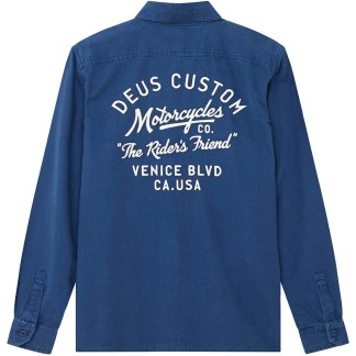 DEUS EX MACHINA CAMISA NOMAD SHIRT MECHANIC BLUE BACK