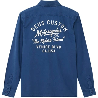 DEUS EX MACHINA CAMISA NOMAD SHIRT MECHANIC BLUE BACK