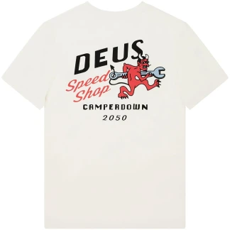 DEUS EX MACHINA CAMISETA DOGLEG DIRTY WHITE BACK