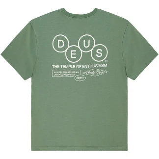 DEUS EX MACHINA CAMISETA MECHANISM LODEN FROST GREEN BACK