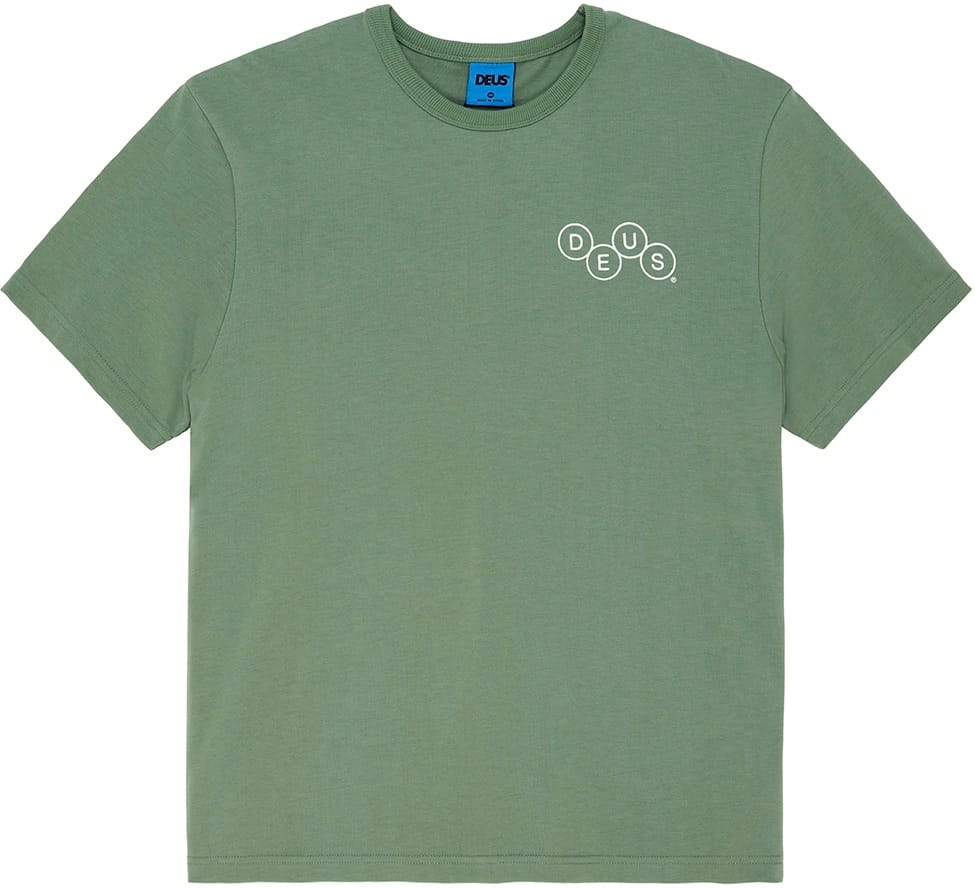 DEUS EX MACHINA CAMISETA MECHANISM LODEN FROST GREEN FRONT