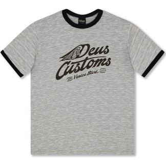 DEUS EX MACHINA CAMISETA WINGLET RINGER GREY MARLE FRONT