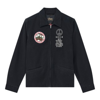 DEUS EX MACHINA CHAQUETA FUGAZI SOUVENIR BLACK FRONT
