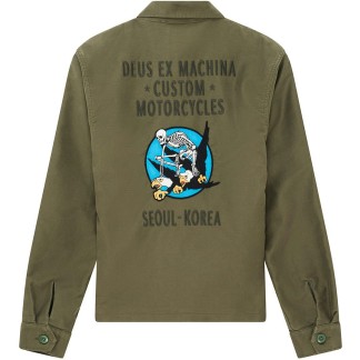 DEUS EX MACHINA CHAQUETA FUGAZI SOUVENIR PINE GREEN BACK
