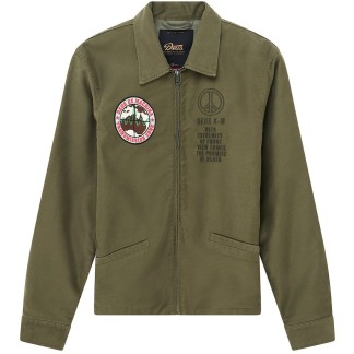 DEUS EX MACHINA CHAQUETA FUGAZI SOUVENIR PINE GREEN FRONT