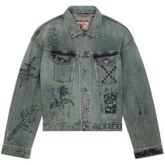 DEUS EX MACHINA CHAQUETA MEPHISTOPHELES VINTAGE INDIGO FRONT