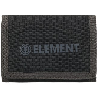 ELEMENT BILLETERO BRAND WALLET TRIFOLD BLACK FRONT ELYAA00222 FBK