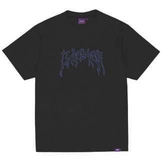 JACKER CAMISETA MANGA CORTA SKELETON DYED BLACK FRONT