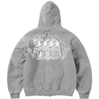 JACKER CHAQUETA SKELETON CANVAS JACKET GREY BACK