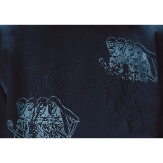 JACKET SUDADERA DE CAPUCHA SKELETON HOODIE DYED BLACK DETALLE