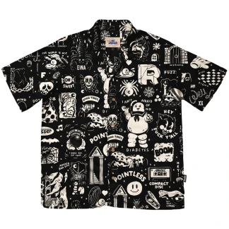 THE DUDES CAMISA MANGA CORTA FLASHY PATTERN HAWAIIAN MULTICOLOR FRONT