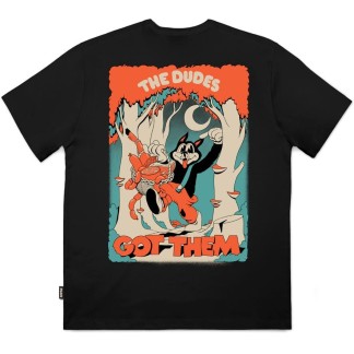 THE DUDES CAMISETA MANGA CORTA BIG BAD WOLF BLACK BACK
