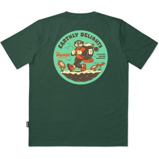 THE DUDES CAMISETA MANGA CORTA EARTHLY DELIGHTS BOTTLE GREEN BACK