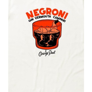 THE DUDES CAMISETA MANGA CORTA NEGRONI OFF WHITE DETALLE
