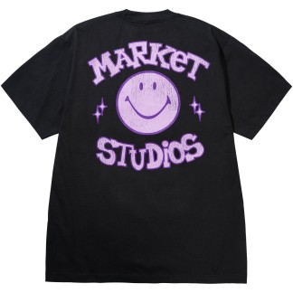 MARKET CAMISETA MANGA CORTA SMILEY OLD SCHOOL WASEHD BLACK BACK