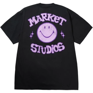 MARKET CAMISETA MANGA CORTA SMILEY OLD SCHOOL WASEHD BLACK BACK