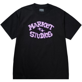 MARKET CAMISETA MANGA CORTA SMILEY OLD SCHOOL WASEHD BLACK FRONT