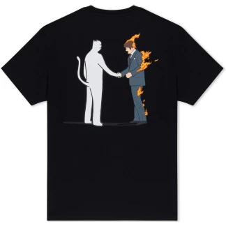 RIPNDIP CAMISETA MANGA CORTA BURN BLACK WASHED BACK