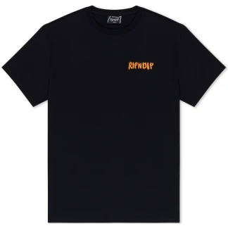 RIPNDIP CAMISETA MANGA CORTA BURN BLACK WASHED FRONT