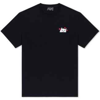 RIPNDIP CAMISETA MANGA CORTA NERMAL LOVES POCKET BLACK FRONT