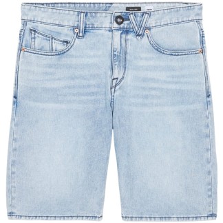 VOLCOM BERMUDA SOLVER WORN LIGHT BLUE PARTE DELANTERA A2012605