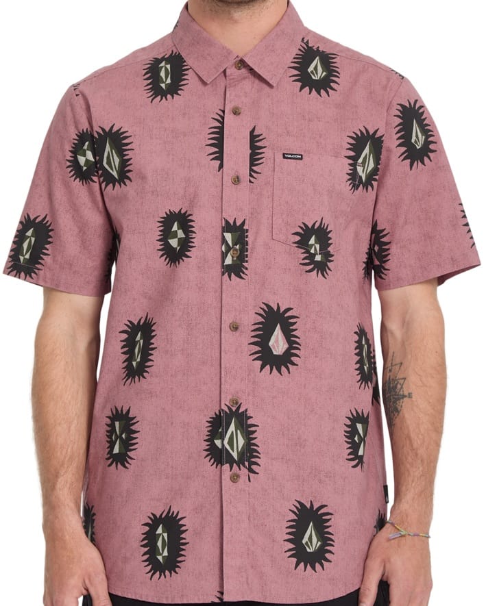 VOLCOM CAMISA DE MANGA CORTA MARKERSTONE STONE ROSE FRONT A0412620