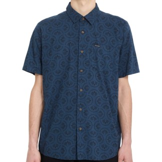 VOLCOM CAMISA DE MANGA CORTA SCALER STONE WOVEN SS MIDNIGHT BLUE FRONT A0412624