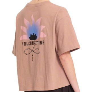 VOLCOM CAMISETA MANGA CORTA DE MUJER BLISS PALE KHAKI BACK B3512619