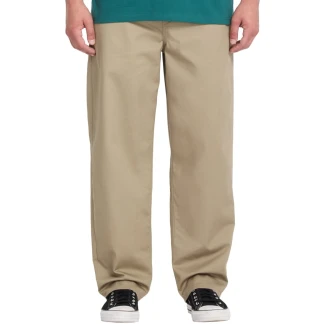 VOLCOM PANTALON FREAZY LOOSE EW KHAKI FRONT A1212614