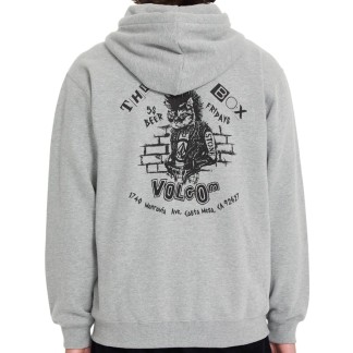 VOLCOM SUDADERA CAPUCHA CATASTROPHY ZIP HEATHER GREY BACK A4812607