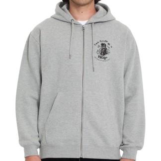 VOLCOM SUDADERA CAPUCHA CATASTROPHY ZIP HEATHER GREY FRONT A4812607