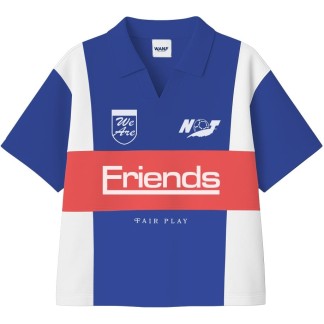 WE ARE NOT FRIENDS CAMISETA MANGA CORTA FAIR PLAY BOXY BLUE WHITE RED FRONT