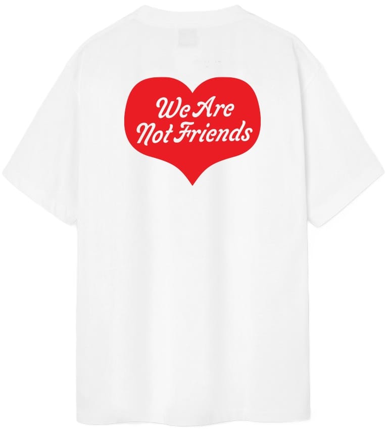 WE ARE NOT FRIENDS CAMISETA MANGA CORTA HEART HOUSE OPTIC WHITE BACK