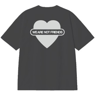 WE ARE NOT FRIENDS CAMISETA MANGA CORTA UNION LOVE ANTRACITE BOXY CHARCOAL BACK