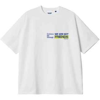 WE ARE NOT FRIENDS CAMISETA MANGA EMBRACE FRIENDS BOXY OPTIC WHITE FRONT