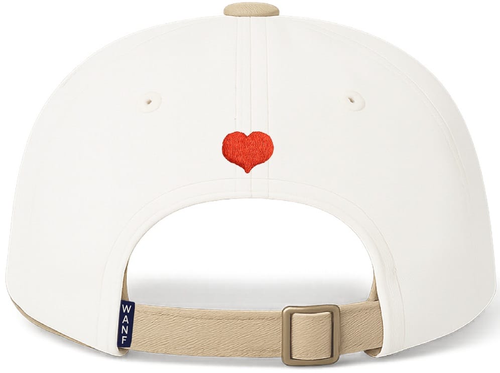 WE ARE NOT FRIENDS GORRA TYPO WHITE EARTH BACK
