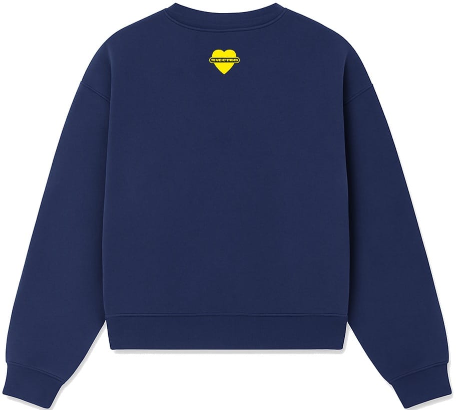 WE ARE NOT FRIENDS SUDADERA DE CUELLO REDONDO U FRIENDS CREW NAVY BACK