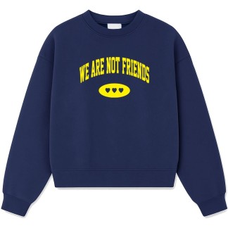 WE ARE NOT FRIENDS SUDADERA DE CUELLO REDONDO U FRIENDS CREW NAVY FRONT