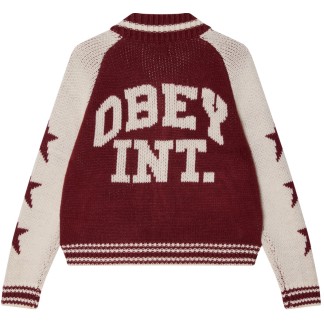 OBEY CHAQUETA DE PUNTO INT COWICHAN TAWNY PORT BACK