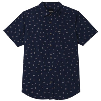 BRIXTON CAMISA MANGA CORTA CHARTER PRINT MIDNIGHT BLUE GEO FRONT