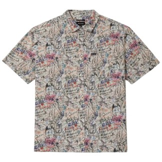 BRIXTON CAMISA MANGA CORTA CRU PRINT GRAFFITI FRONT