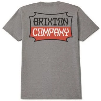 BRIXTON CAMISETA MANGA CORTA PILLAR HEATHER GREY BACK