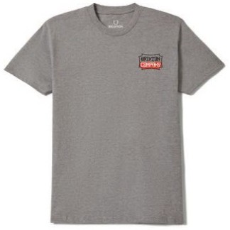 BRIXTON CAMISETA MANGA CORTA PILLAR HEATHER GREY FRONT