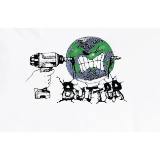 BUTTER GOODS CAMISETA DRILL WHITE DETALLE