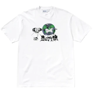 BUTTER GOODS CAMISETA DRILL WHITE FRONT