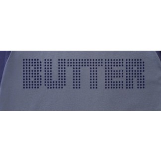 BUTTER GOODS CAMISETA MANGA CORTA STARS RAGLAN NAVY DETALLE